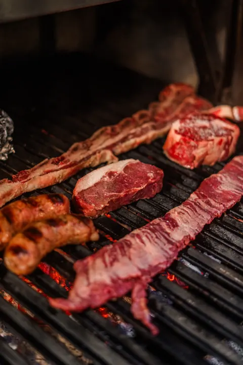 Parrillada en la brasa